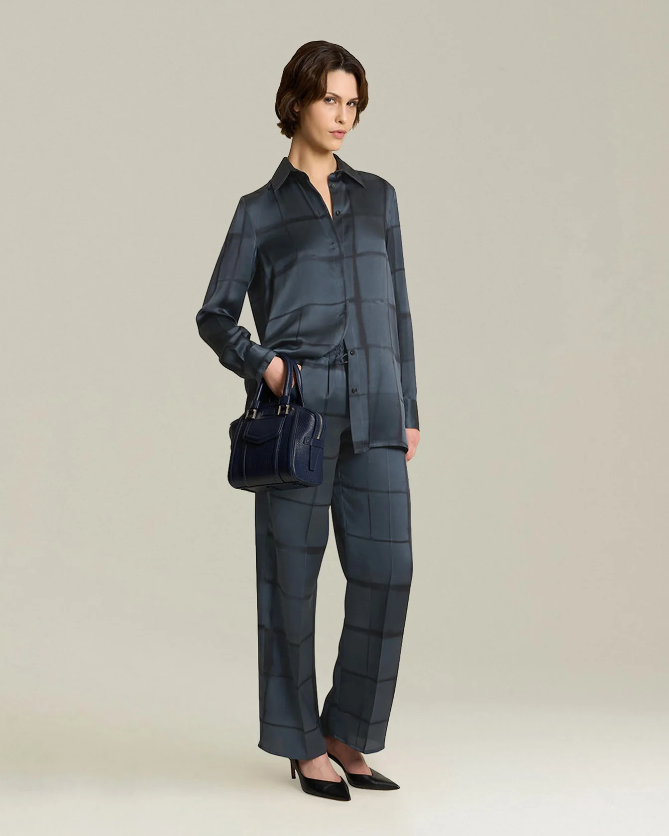 PRINTED SILK DRAWSTRING TROUSERS - Image 3